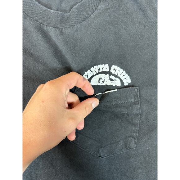 Santa Cruz Til The End Graphic Pocket Tee Men XL Palm Trees Skull Skateboard Y2K - Picture 9 of 9